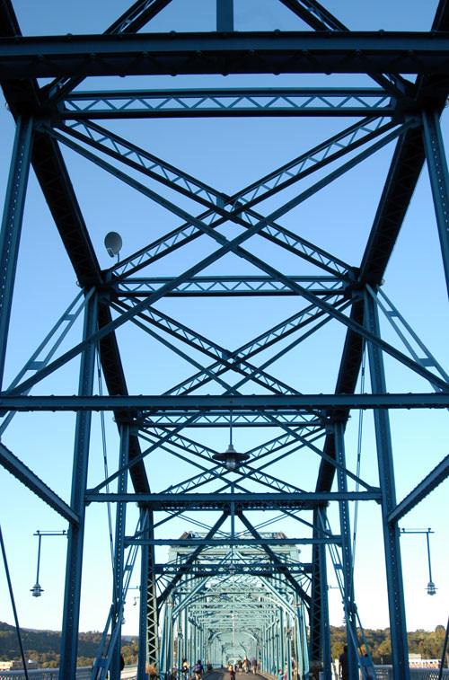 Steel bridge structure in Chattanooga, Tennessee